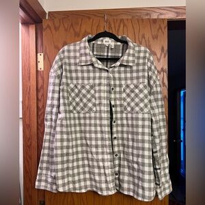 Women’s Oversized Boyfriend Flannel | Cozy Grunge Cottagecore | Size L